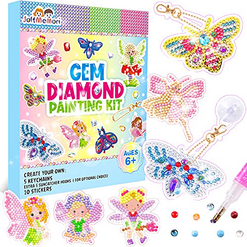 JoltMemori Arts and Crafts for Kids Ages 812 Gem Diamond Painting Kits Make Your Own Diamond