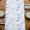 thumbnail image 5 of Table Runners 90 Inches Long Dress Scarves, Blue Flower Farmhouse Coffee/Dining/Kitchen Table Runner for Living Room, Watercolor Floral Botanical Line Drawing Print 13x90 Inch, 5 of 9
