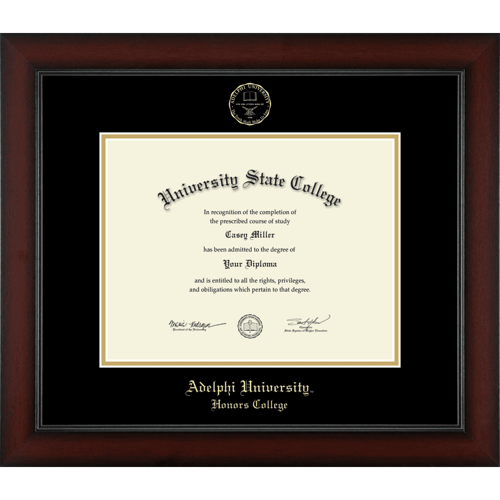 Adelphi University Honors College Gold Embossed Diploma Frame, Document ...