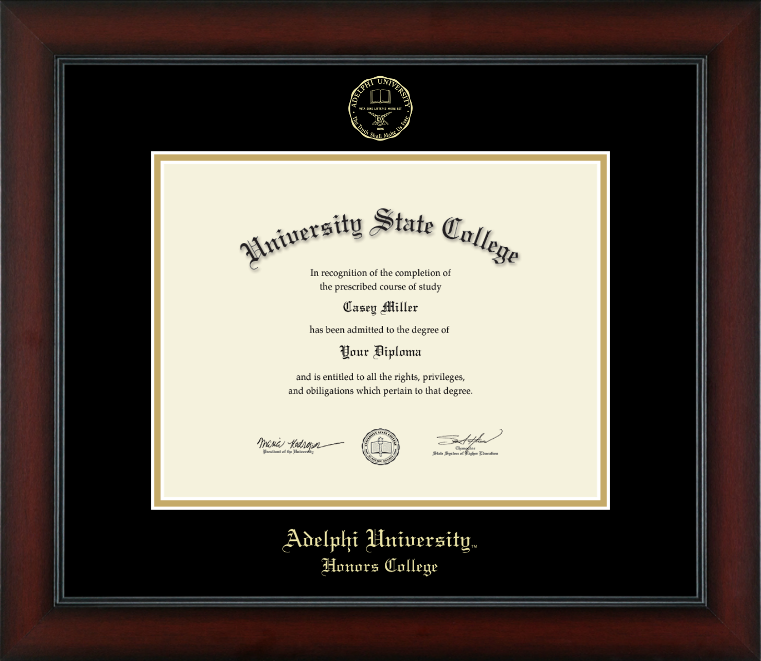 Adelphi University Honors College Gold Embossed Diploma Frame Document Adelphi University Honors College Gold Embossed Diploma Frame Document