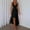 Black, variant on Ynynloco Chiffon Ruffle Asymmetrical Midi Dress - V-Neck Spaghetti Strap Flowy Cocktail Dress for Summer & Date Night