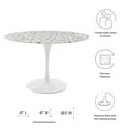 thumbnail image 5 of Modway Lippa 48" Round Terrazzo Dining Table in White White, 5 of 7