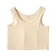 thumbnail image 5 of Chaleco corto Minnieouse para mujer camisetas sin mangas de verano ropa interior estirable sin mangas sin costuras Negro, 5 of 6