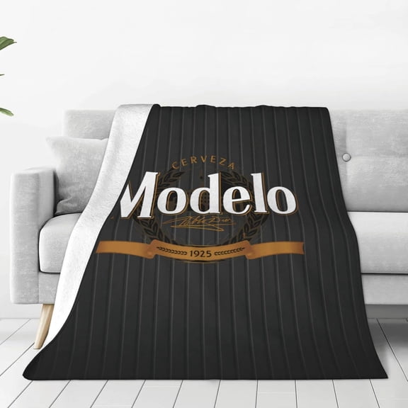 Modelo Beer Fleece Blanket, Very Soft Microfiber Flannel Blanket for Couch Warm and Cozy for All Seasons