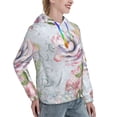 thumbnail image 6 of Uemuo Vintage Rose Pattern Women's Hoodie with Eye-catching Drawstrings- Casual Pullover Hoodie with Kangaroo Pocket, Stylish Hooded Sweatshirt-Small, 6 of 7