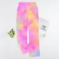 thumbnail image 5 of Simua Women's Tie-dye Printed Wide Leg Pants Elastic Waist Side Pocket Casual Trousers S-XXL Lounge & Outdoor Pants, 5 of 5