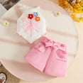 thumbnail image 2 of TOWED22 Baby Girl Clothes Toddler Summer Embroidery Short Shirt Pant Girl Outfit Sleeveless Top Clothes Set(Blazer,6-9 M), 2 of 9