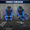 thumbnail image 3 of Thehsnt Gaming Chair, Height Adjustable Backrest with Wireless-compatible Speakers LED Light, 3 of 9