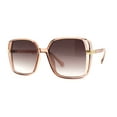 thumbnail image 2 of Womens 1990s Fashion Butterfly Chic Oversize Sunglasses Beige Brown, 2 of 4