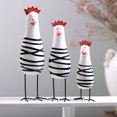 thumbnail image 2 of Chicken Figurine Ornament Farm Animals Rooster Figurine Decoration Set, 2 of 5