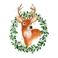 thumbnail image 2 of Vess, June Erica 12x14 White Modern Wood Framed Museum Art Print Titled - Woodland Holiday Deer, 2 of 4