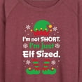 thumbnail image 3 of Instant Message - I'm Not Short Just Elf Sized Funny Christmas - Women's Lightweight French Terry Long Sleeve Shirt, 3 of 6