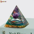thumbnail image 5 of Spencer Orgone Pyramid Amethyst Crystal Stone Energy Generator Blanacing Chakra for Yoga Reiki Meditaion (Green), 5 of 8