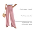 thumbnail image 4 of Pantalones PRETTYGARDEN Palazzo de Pierna Ancha y Cintura Alta Rosa XXL, 4 of 9