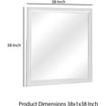 thumbnail image 7 of Benjara Rectangular Molded Wooden Frame Dresser Top Mirror, White and Silver, 7 of 7