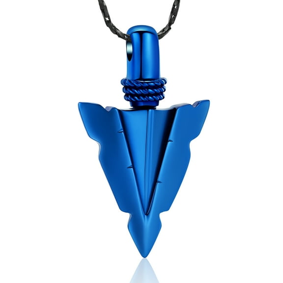 Stainless Steel Arrowheand Cremation Urn Pendant Necklace Necklace for Cremation Ashes Urn Lockets for Ashes of Loved One Memorial Jewelry