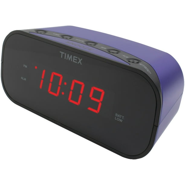 Timex Audio T121U Alarm Clock with .7" Red Display (Purple) Walmart