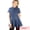 Dark Blue, variant on DARING DIVA Women's Stylish Pointed Collar Short Sleeve Button Down Dress XS Dark Blue