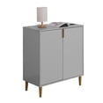 thumbnail image 3 of Fangsheng Storage Cabinet, Modern Accent Buffet Cabinet, Free Standing Sideboard Storage with 2 Door, Wood Sideboard for Bedroom, Living Room, Kitchen, Office or Hallway (Gray), 3 of 8
