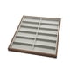 thumbnail image 2 of Estuche de madera para gafas, organizador con 12 compartimentos para relojes y joyas. Gris, 2 of 9