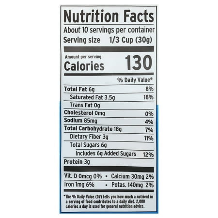 Chocolate Chip Cookie Granola Gluten-Free Non GMO 11 oz.