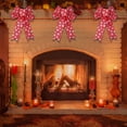 thumbnail image 5 of Large Christmas snowflake Bows Ornaments, Sparkly Star‑Speckled Bow Decor forXmas Tree, Wreath, Gift Wrapping, Holiday Home Hanging Decorations, 5 of 7