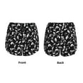 thumbnail image 6 of Sigee Black White Leaves for Women's Athletic Shorts High Waisted Running Shorts Pocket Sporty Short Gym Elastic Workout ShortsX-Large, 6 of 9