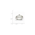 thumbnail image 2 of 14k White Gold Polished Ladies Irish Claddagh Celtic Trinity Knot Ring Size 7 Ring for Women, 2 of 2