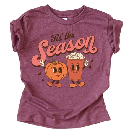 

Tis the Pumpkin Spice Season Shirts and Bodysuits for Infant Baby and Toddler Girls Vintage Burgundy Shirt 12 Months