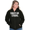 thumbnail image 4 of Christian Strong Religious Faith Zip Up Hoodie Men's Women's Brisco Brands X, 4 of 6