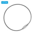 thumbnail image 3 of Uxcell 5.9" Length Wire Keychain Cable, 6 Pack 201 Stainless Steel 1.5mm Key Ring for Outdoor Hiking Sport, Transparent, 3 of 6