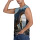 thumbnail image 3 of Balery Wild Blue Cool Dragon Camisetas sin mangas para hombre, absorbe la humedad y protege contra el mal olor.-Small, 3 of 7