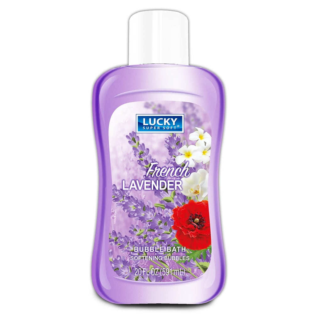 Lucky Super Soft Bubble Bath Softening Bubbles, Lavender, 20 Oz