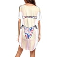 thumbnail image 4 of Robes pour Femmes 2024 Été Surdimensionné Chemise de Bikini Couverture Manches Courtes Mignon Imprimé de Bikini Couverture Ample Robe t-Shirt 50 % de Rabais!, 4 of 4