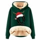 thumbnail image 1 of WILLBEST Sudadera con Capucha para Mujer, con Estampado de Letras Navideñas Sudadera Gruesa de Lana, Cálida para El Invierno Tops de Moda XXXX-Grande, 1 of 4