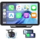 thumbnail image 1 of Gegaibe Estéreo inalámbrico para automóvil con Apple CarPlay/Android Auto, reproductor multimedia portátil con pantalla táctil para automóvil con Bluetooth, cámara de respaldo, navegación, enlace de e, 1 of 5