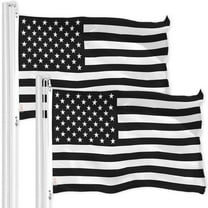 USA Black and White Flag 3x5FT 2-Pack 150D Printed Polyester By G128