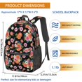 thumbnail image 3 of Pioneer Flower Floral Print Pattern 17" School Backpacks for Teens,Waterproof Oxford Fabric,S-Shape Padded Straps for School,Travel,Hiking,Camping, 3 of 5