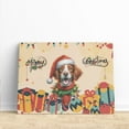 thumbnail image 3 of Merry Christmas Santa Brittany Spaniel Scarf Twinkling Lights Xmas Holiday Horizontal Matte Canvas Poster Brittany Dog Lover Gifts Idea Wall Art Home Decor - 00022, 3 of 5