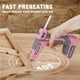 thumbnail image 4 of Pistola de pegamento termofusible inalámbrica WORKPRO, color rosa, 7,2 V, con 20 barras de pegamento, 4 of 8