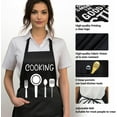 thumbnail image 3 of Cooking Aprons for Women with 2 Pockets,Baking Cute Apron,Kiss The Cook And Bring Me A Wine, Mothers Day, 3 of 5