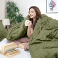 thumbnail image 3 of Juego de fundas de edredón Utopia Bedding Queen Size, 3 piezas, color oliva, 3 of 8