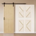 thumbnail image 4 of 48" x 84" Height Modern Sliding Barn Door Pine Paintable Closet Pantry Door with Installation Hardware Kits, 4 of 10