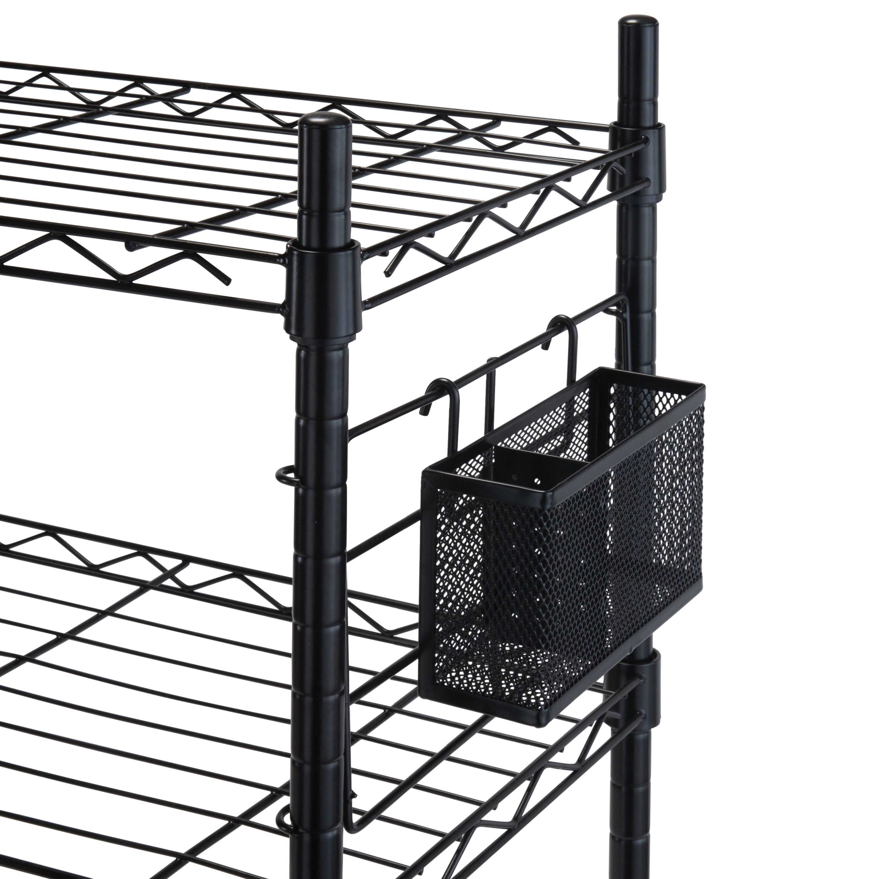 Organize It All Steel Etagere Adjustable Storage Shelves in Black