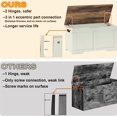 thumbnail image 4 of 31.5" Storage Chest, Wooden Storage Bench, Lift Top Toy Chest with 2 Safety Hinges, Large Toy Box, Entryway Shoes Bench for Living Room, Bedroom, Brown and Rustic White, 4 of 18