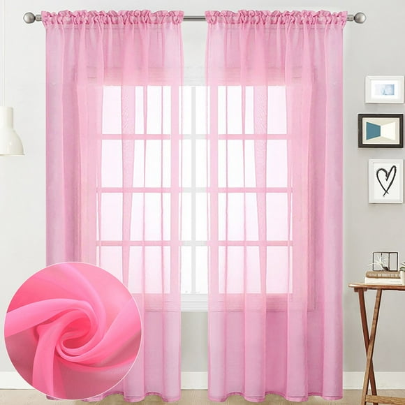 Tulle Mesh Sheer Curtain Shutter Pink Blackout Princess Curtains For Girls Kids Clear Tulle Romantic Screen Wedding Drape Sheer