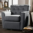 thumbnail image 2 of Baxton Studio Canberra Tufted Swivel Accent Chair in Gray, 2 of 6
