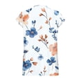 thumbnail image 5 of Oplxuo Womens Summer Tops Rolled Short Sleeve V Neck Shirts Casual Dressy Business Work Blouses Outfits, 5 of 6