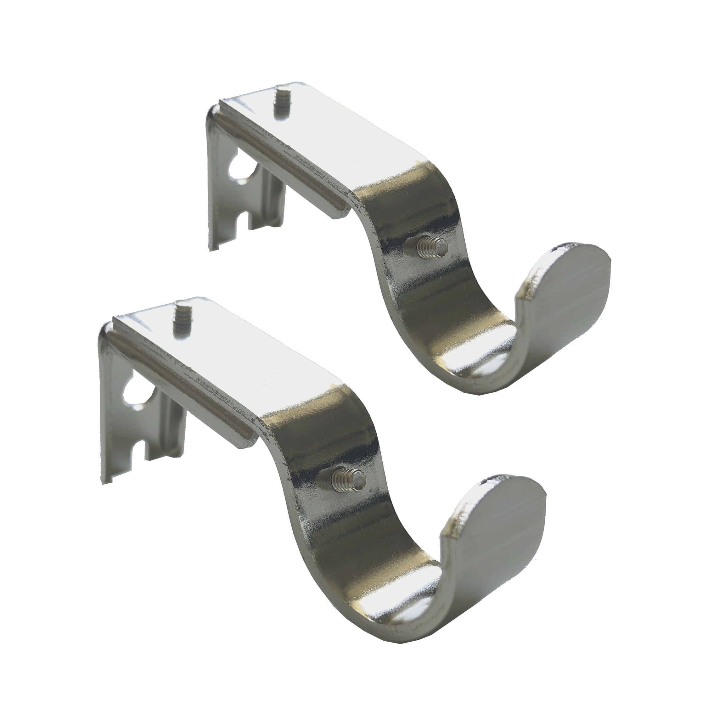 Better Homes & Gardens Adjustable Curtain Rod Brackets for 3/4" to 1" Diameter Rods, Nickel
