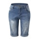 thumbnail image 3 of MKLEKYY Pantalones Cortos De Verano Para Mujer, Pantalones Cortos Sexis De Jean De Cintura Alta, Pantalones Cortos Ajustados Con Agujeros Y Bolsillo, Pantalones Cortos Holgados Informales De Verano, 3 of 4